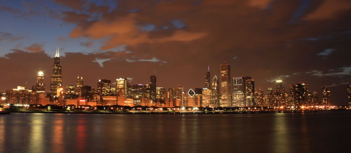 Chicago Skyline from planetarium.